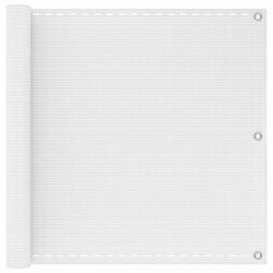 &Eacute;cran de balcon Blanc 75 x 700 cm HDPE et Aluminium
