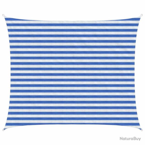 Voile d'ombre Bleu et Blanc 2,5 x 3,5 m HDPE