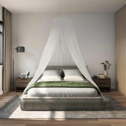 Ciel de lit anti-moustiques 3 pcs 156 mesh Blanc ?56 x 220 cm
