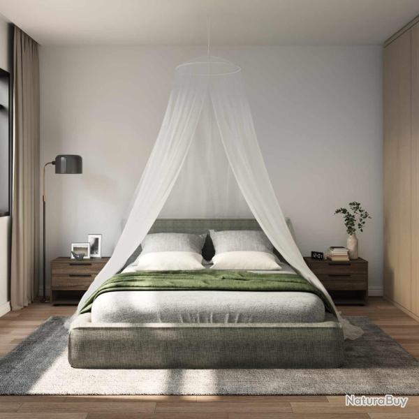 Ciel de lit anti-moustiques 3 pcs 156 mesh Blanc ?56 x 220 cm