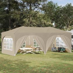 Tente de f&ecirc;te pop-up 575 x 288 x 245 cm Cr&egrave;me Tissu Oxford