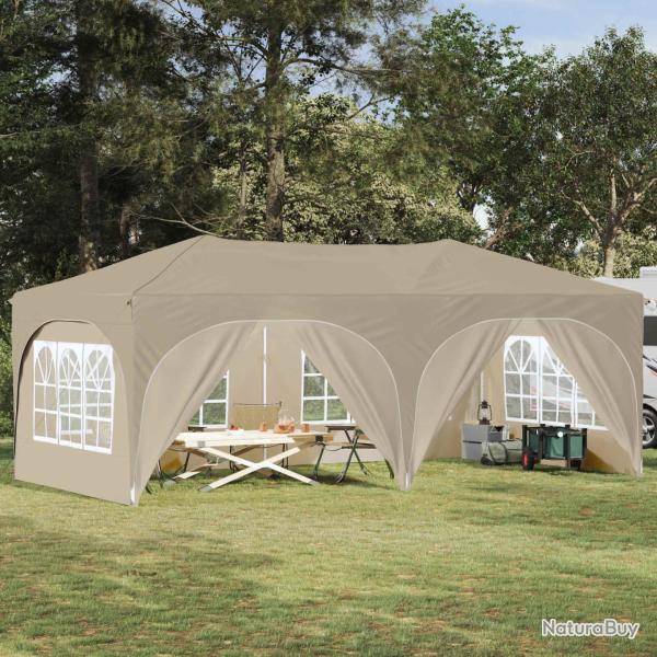 Tente de f�te pop-up 575 x 288 x 245 cm Cr�me Tissu Oxford