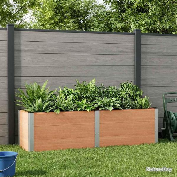 Jardini�re sur�lev�e Marron 200 x 50 x 54 cm
