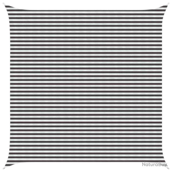 Voile d'ombre Anthracite et blanc 5 x 5 m HDPE