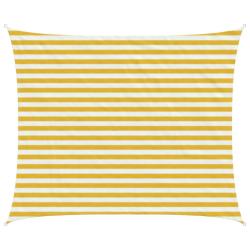 Voile d'ombre Jaune et blanc 2,5 x 4 m HDPE