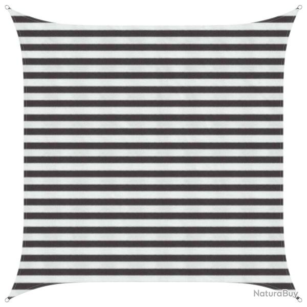 Voile d'ombre Anthracite et blanc 2,5 x 2,5 m HDPE