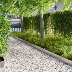 Bordure de Pelouse 10 pcs 103 x 15 cm Acier Argent&eacute;