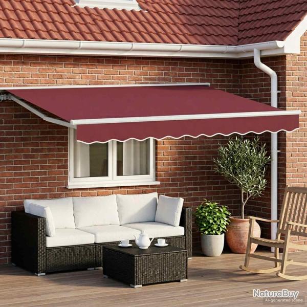 Auvent r�tractable �lectrique Bourgogne et Blanc 3 x 2,5 m
