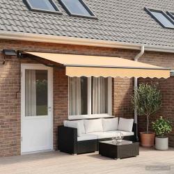 Cadre de store manuel avec LEDs Sable 4,5 &times; 3,5 m