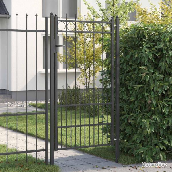 Porte de Cl�ture HORST Acier Noir Verrouillable