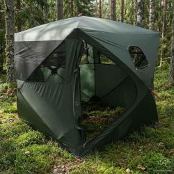 Tente de Chasse avec toit Vert arm&eacute;e 143 x 143 x 165 cm