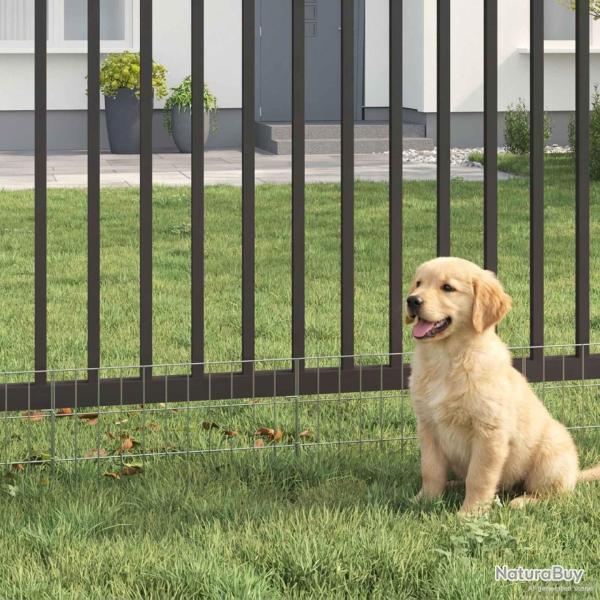 Cl�ture de jardin avec piquets 12 pcs 55 x 30 cm Mesh Argent�