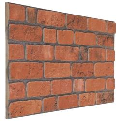 Panneaux muraux 10 pcs Terre cuite 100 x 50 cm Mousse EPS