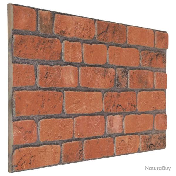 Panneaux muraux 10 pcs Terre cuite 100 x 50 cm Mousse EPS