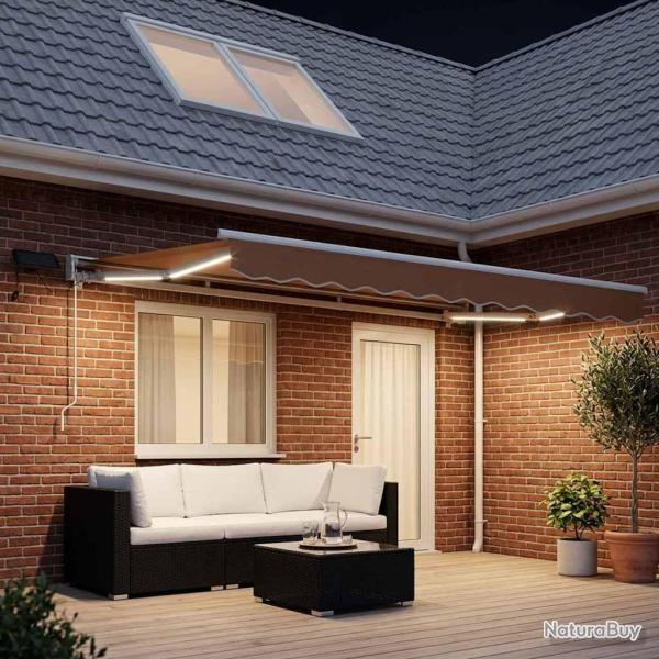 Cadre de store manuel avec LEDs Sable 5 x 3 m