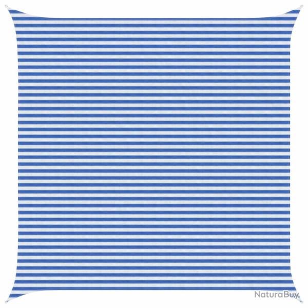 Voile d'ombre Bleu et Blanc 5 x 5 m HDPE