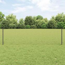 Poteau de cl&ocirc;ture ench&acirc;ss&eacute; 22 pc Gris 100 cm