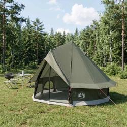 Tente Tipi avec toit Vert arm&eacute;e 250 x 250 cm Polyester et Acier