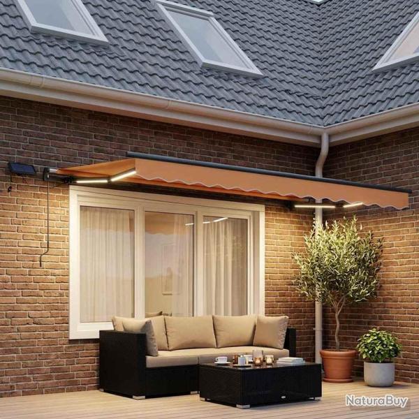 Auvent r�tractable Sable 350 x 250 cm Tissu et Aluminium