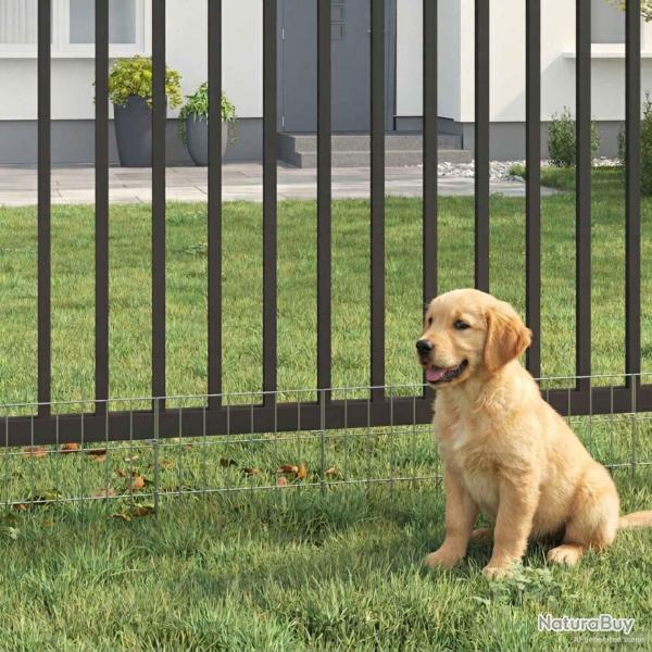 Cl�ture de jardin avec piquets 48 pcs 35 x 30 cm Mesh Argent�