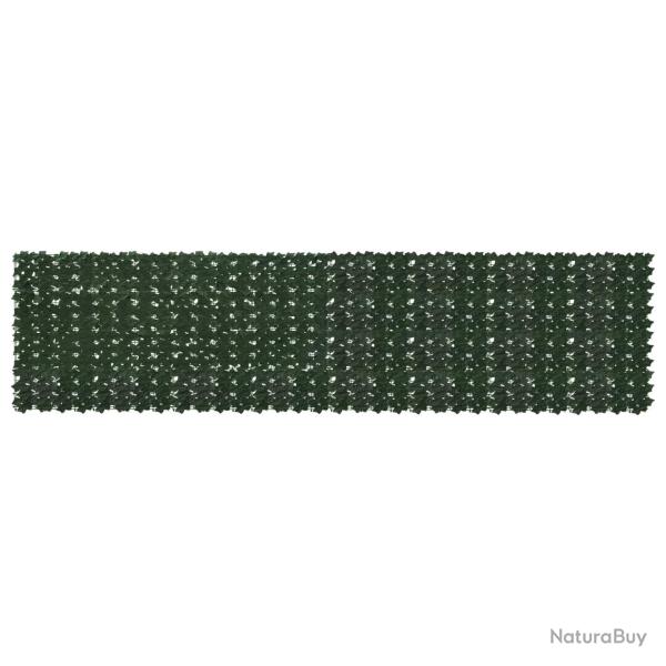 �cran de balcon avec feuilles Vert fonc� 400 x 100 cm