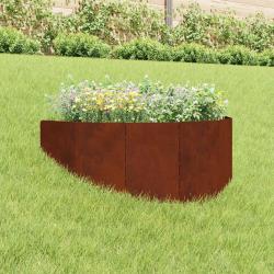 Bordure de Pelouse 100 x 45 cm Acier Rouill&eacute;