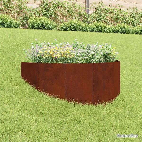 Bordure de Pelouse 100 x 45 cm Acier Rouill�