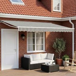 Cadre de store manuel avec LEDs Anthracite et blanc 5 x 3 m