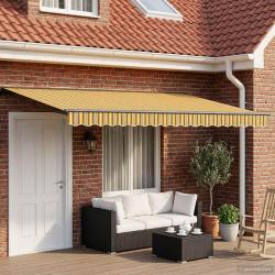 Cadre de store manuel avec LEDs 4,5 &times; 3,5 m