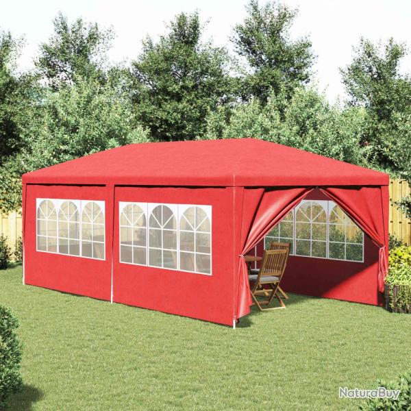 Tente de f�te 600 x 300 x 255 cm Rouge PE et acier