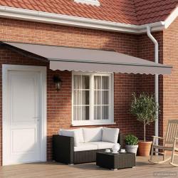 Cadre de store manuel avec LEDs 4 &times; 3,5 m