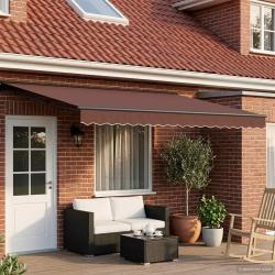 Cadre de store manuel avec LEDs 4,5 &times; 3,5 m