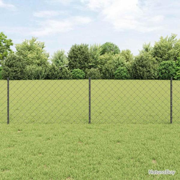 Cl�ture grillag�e avec poteau 25 x 0,6 m Acier recouvert de PVC