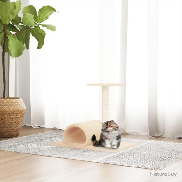 Arbre � chat avec tunnel Cr�me 60x34,5x50 cm