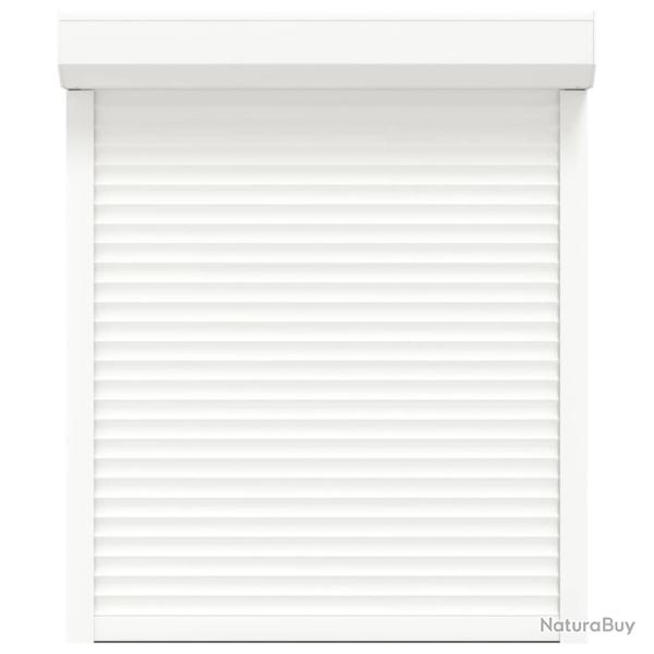 Store Roulant Blanc 100 x 120 cm Aluminium et Polyur�thane
