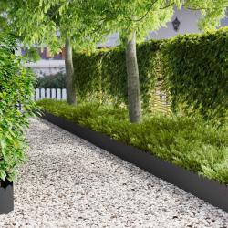 Bordure de Pelouse 10 pcs 103 x 25 cm Acier Noir