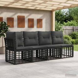 Canap&eacute; de jardin 4 places avec accoudoir gauche 4 pcs