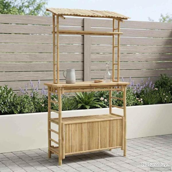 Table de bar ext�rieure Naturel 110 x 50 x 210 cm Bambou