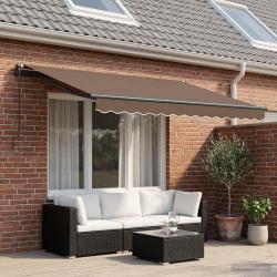 Auvent r&eacute;tractable Taupe 300 x 250 cm Polyester et Aluminium