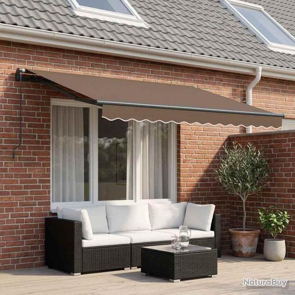 Auvent r�tractable Taupe 300 x 250 cm Polyester et Aluminium