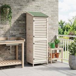 Abri de jardin Blanc 59 x 56 x 176 cm Bois de Sapin Massif