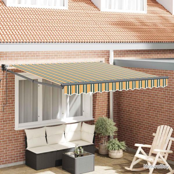 Auvent r�tractable Vert et jaune 300 x 250 x 165 cm
