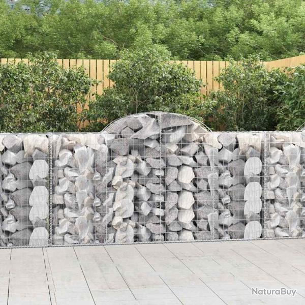 Paniers � gabions arqu�s 8 pcs 200x50x100/120 cm fer galvanis�