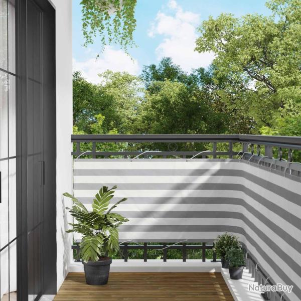 �cran de balcon Gris clair et blanc 75 x 500 cm