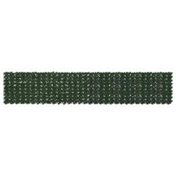 &Eacute;cran de balcon avec feuilles Vert fonc&eacute; 400 x 75 cm