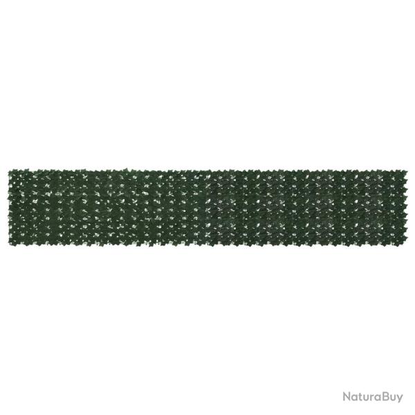�cran de balcon avec feuilles Vert fonc� 400 x 75 cm