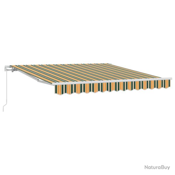 Auvent r�tractable Vert et jaune 300 x 250 x 165 cm
