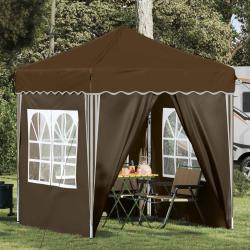 Tente de f&ecirc;te pop-up 195 x 195 x 245 cm Taupe Tissu Oxford