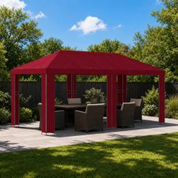 Abri de jardin 6 x 3 m Bordeaux Polyester et Acier 190