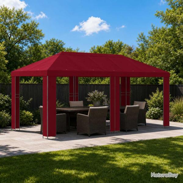 Abri de jardin 6 x 3 m Bordeaux Polyester et Acier 190